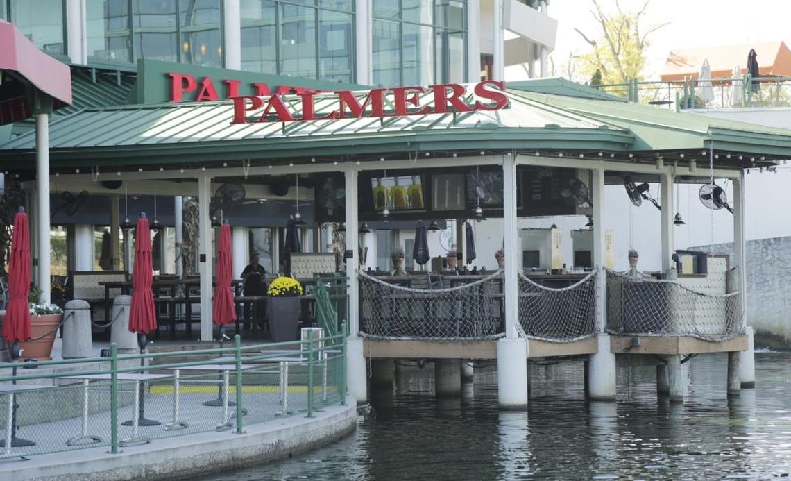 The waterfront bar at Palmer’s Fresh Grill.