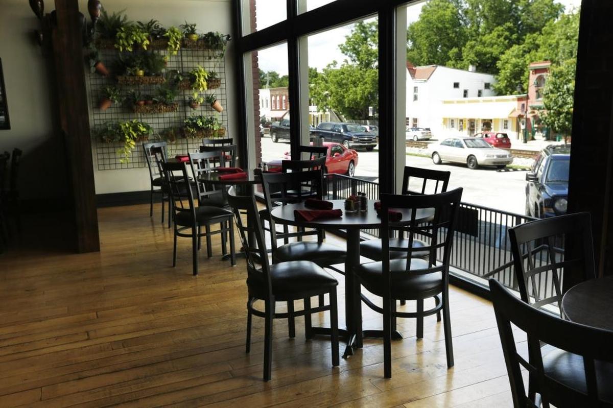 Window seating faces Main Street at Mezzo Italian Café in Midway. The restaurant closed Dec. 31 after almost six years. But a new restaurant is coming.
