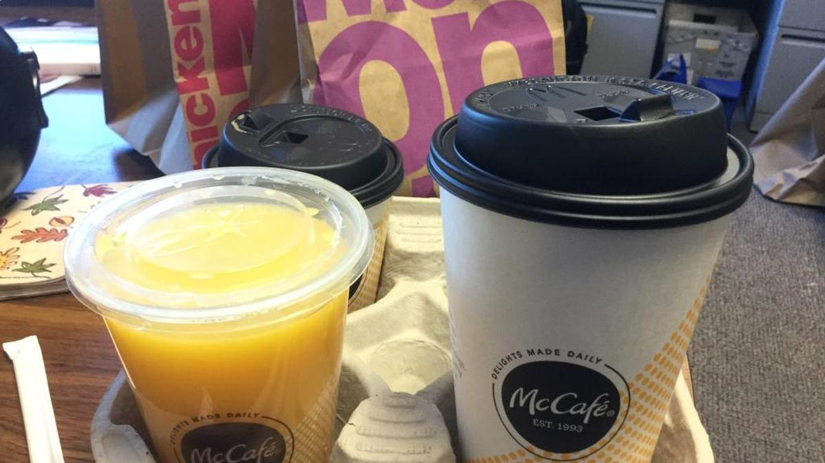 Getting hungry on your Black Friday shopping trip? You could order McDelivery at the store.
