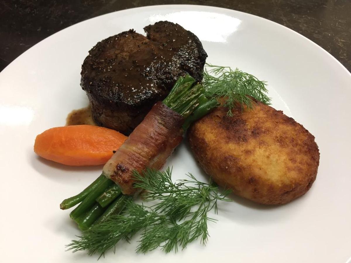The new menu at Chatham’s Bistro & Bar includes filet mignon bordelaise with a sweet potato dauphine, haricots vert, king trumpet mushroom and bordelaise sauce. New executive chef Mo Mouktafi has reconfigured the menu, which launches Friday, to include French cuisine.