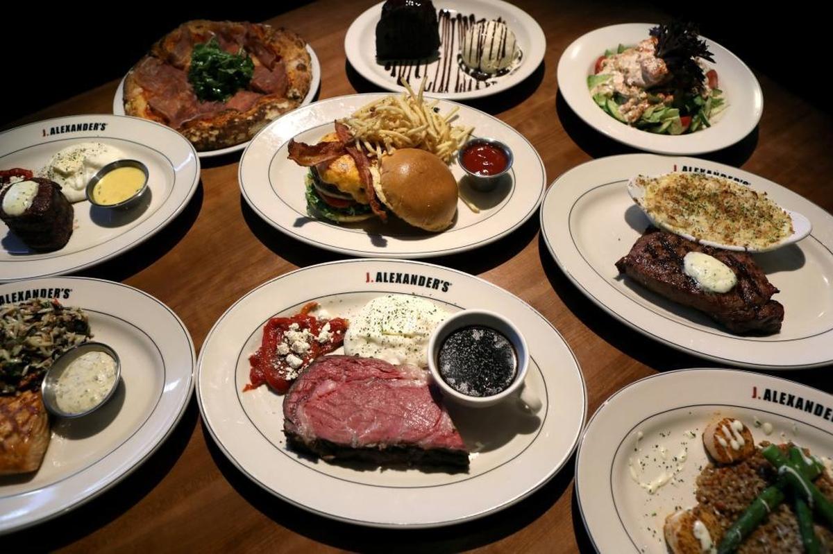 A variety of the menu offerings at J. Alexander's at The Summit at Fritz Farm in Lexington.