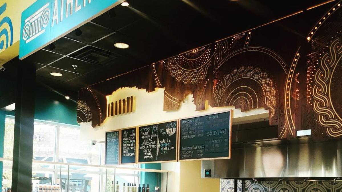 The downtown Athenian Grill will have the same look at the Athenian Grill in The Barn at The Summit at Fritz Farm. The Park Plaza location is expected to open in March. Construction will begin later this month.