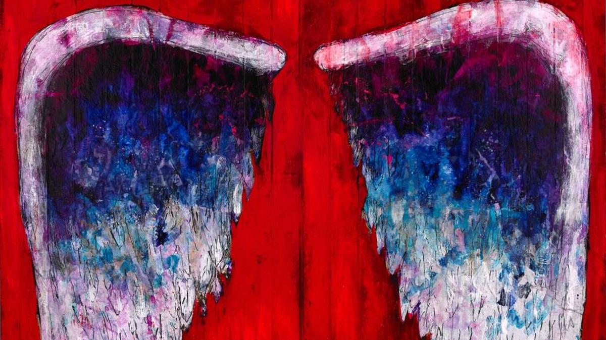 Since 2012, Colette Miller has painted her angel wings “street art” around the world for people to pose in front of and interact with. The latest installation will be coming to DV8 Kitchen on Broadway.