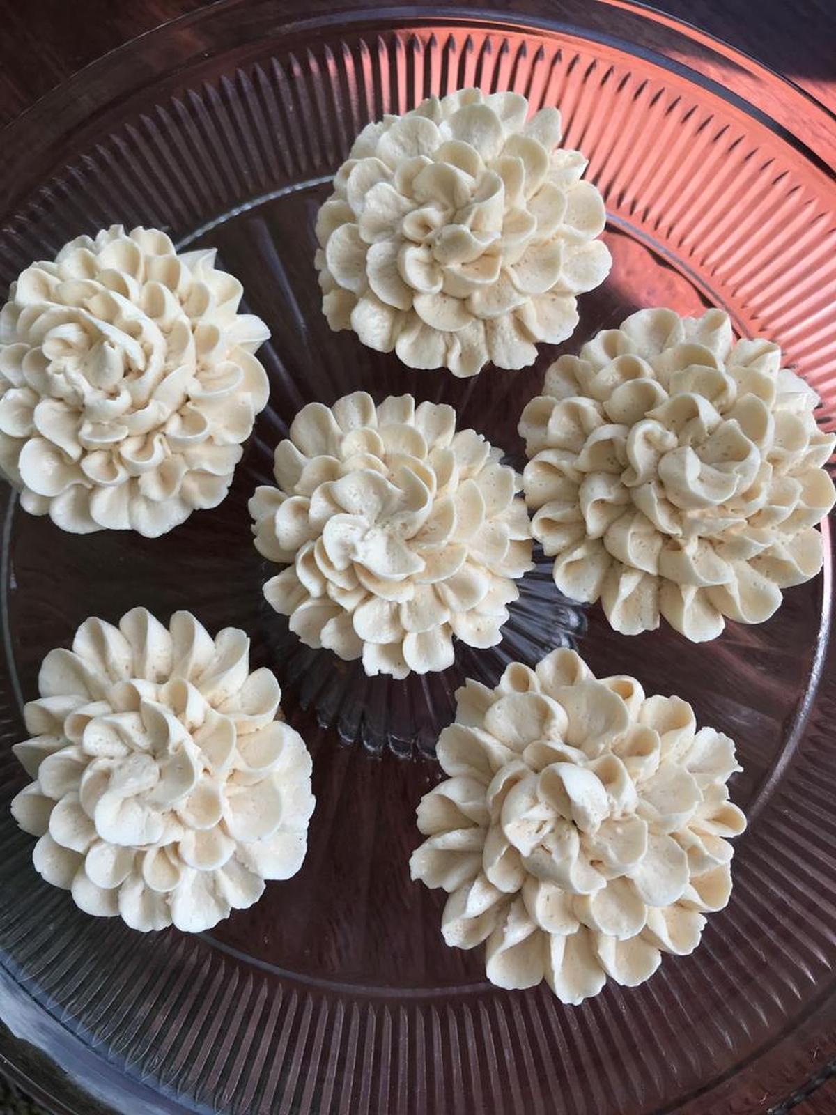 Midway Bakery’s cupcake special is apple spice cupcakes with salted caramel Swiss meringue buttercream frosting.
