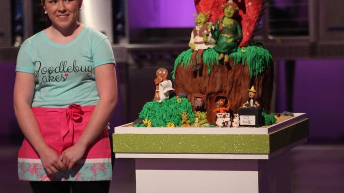 Berea baker Meghan Smith’s winning cake from Cake Wars on the Food Network included Shrek and Fiona, the dragon, Donkey and other storybook characters to celebrate the 15th anniversary of Shrek.