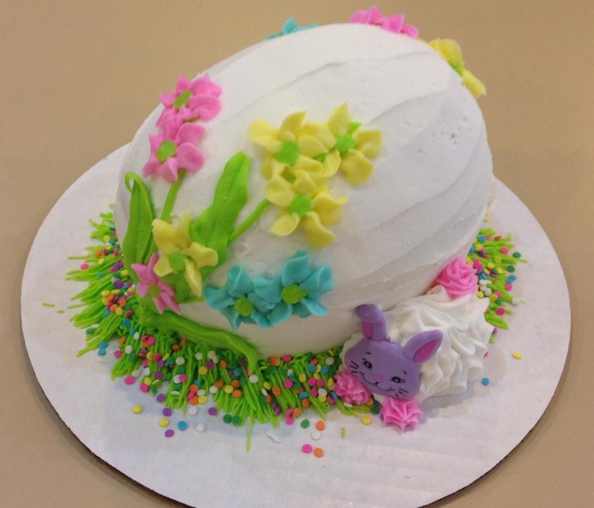 Donut Days Bakery on Southland also has this Easter bonnet showstopper if your table needs a centerpiece/dessert.