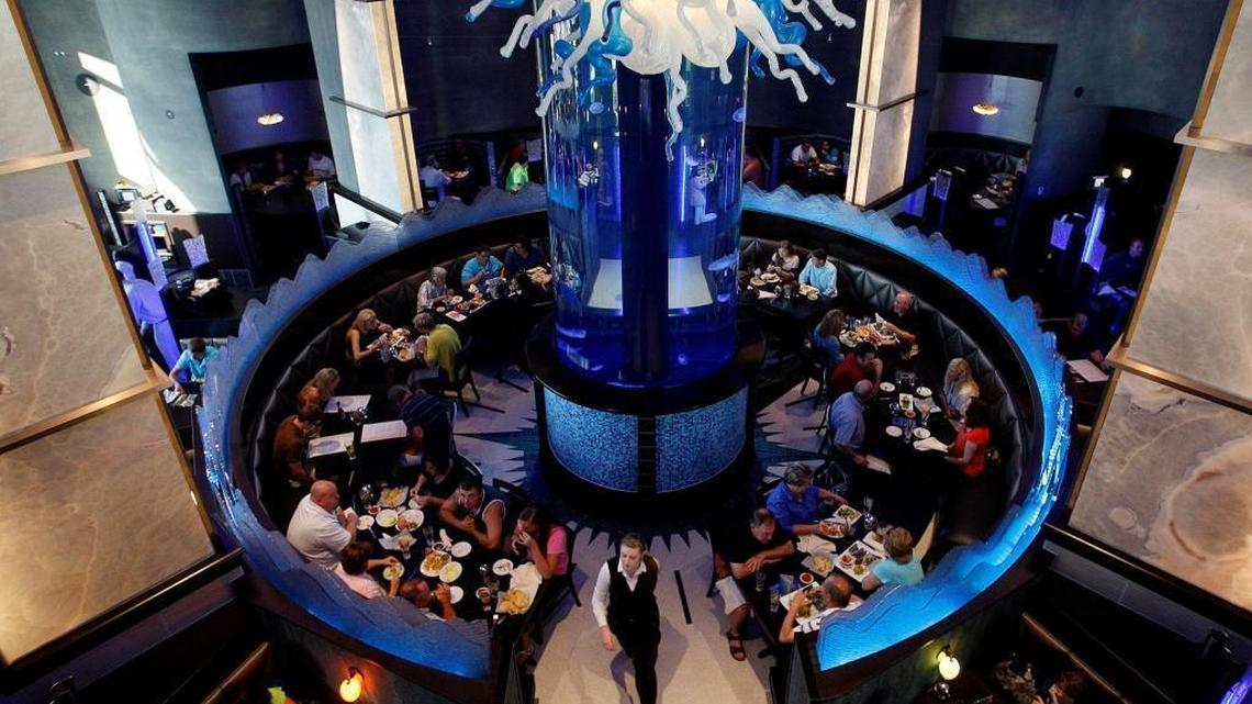 The dining room at Coba Cocina in Lexington in August 2013. The restaurant, known for its jellyfish aquarium, closed in 2016. Now a Cowboy Brazilian Steakhouse is moving in.