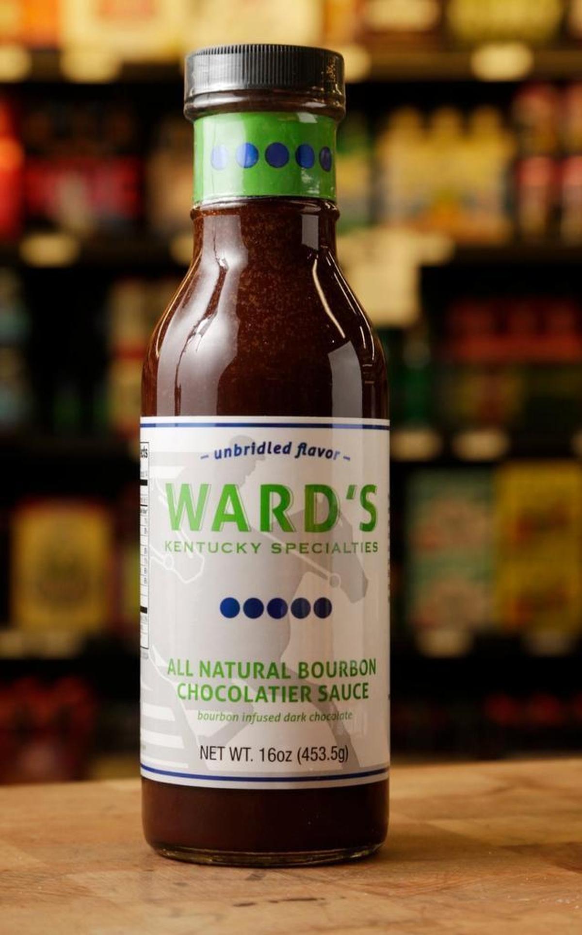 Ward’s Bourbon Chocolatier Sauce, made in Lexington, alsois available at Good Foods Co-op. It’s a delicious dessert topping or even mixed into coffee.