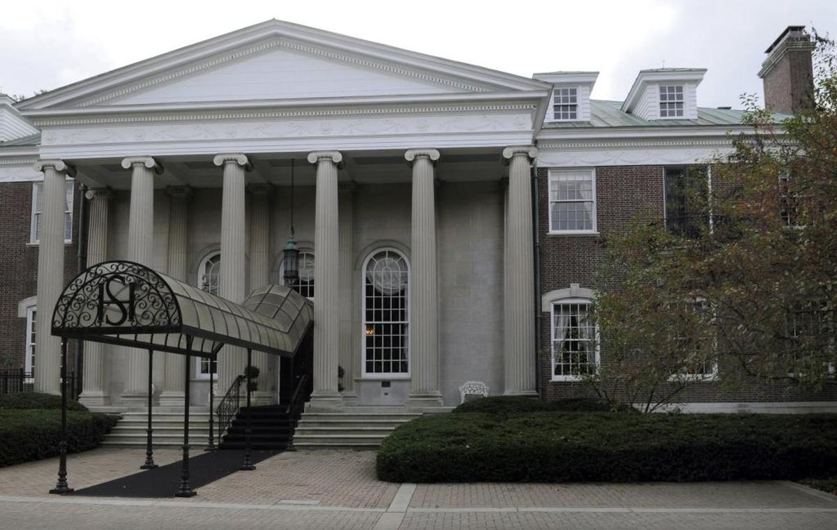 The front entrance to Spindletop Hall on Ironworks Pike, which is hosting an open house and craft fair on Saturday.