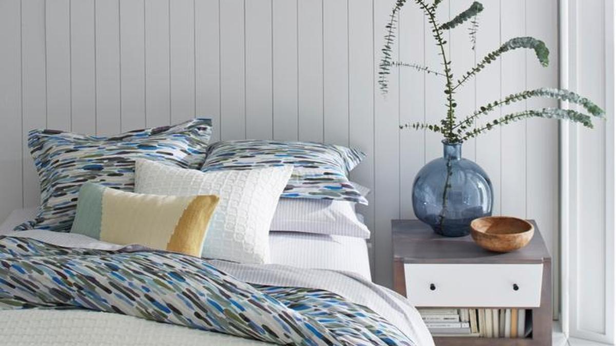 Bedding from the new Hable Construction collection, to launch Jan. 11 at Garnethill.com.