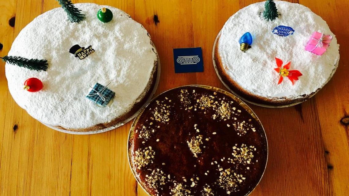 Vasilopita, the Greek New Year’s cake, is available at both Athenian Grill restaurants, starting at $19.95.