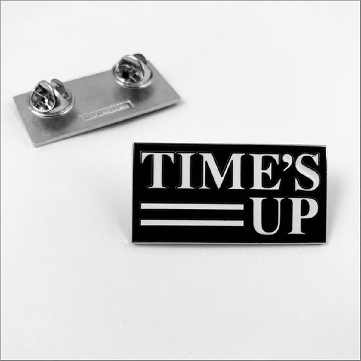 “Time’s Up” pins are $12 at Timesupnow.com.