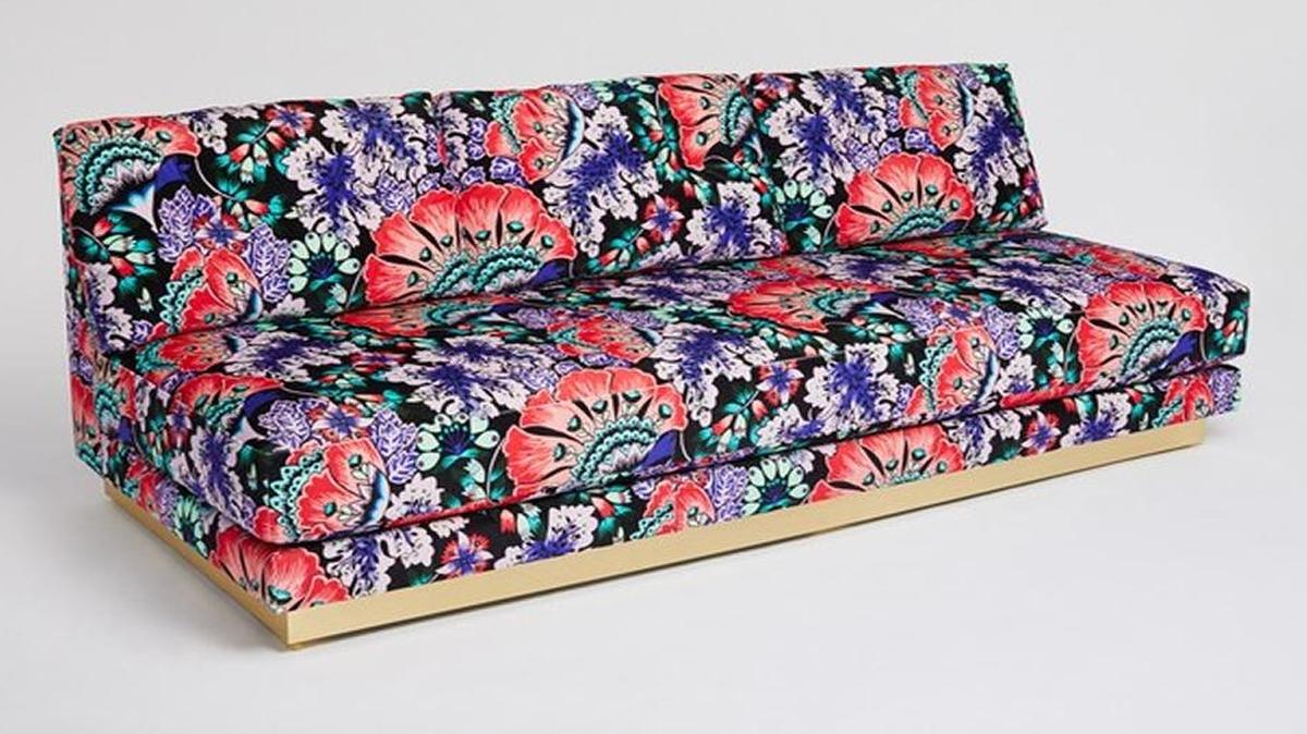 The Liberty Cardiff Sofa from a new Anthropologie furniture collection coming this month.