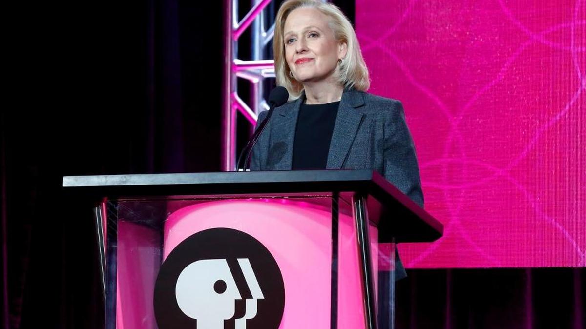 President and CEO Paula Kerger speaks at the PBS’s Executive Session at the 2017 Television Critics Association press tour in Pasadena, Calif. PBS, which dealt with sexual misconduct allegations in its own backyard, will air a series examining the pressing social issue. The five-part series, "#MeToo, Now What?" will address how we got here and how "we can use this moment to effect positive and lasting change," Kerger said.