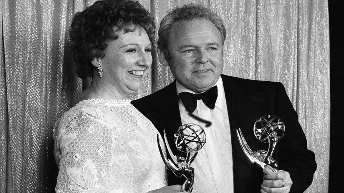 Jean Stapleton and Carroll O’Connor, who starred as Edith and Archie Bunker in the CBS comedy series “All In The Family,” won the 1972 Emmy awards for best actor and best actress in a comedy series. “All in the Family” ran from 1971 to 1977.