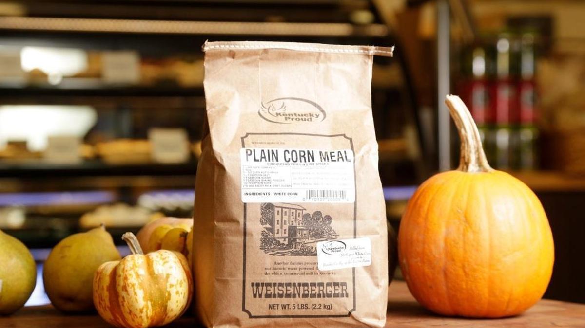 Corn bread made with Weisenberger Mill plain corn meal can be the main ingredient for Thanksgiving dressing.  