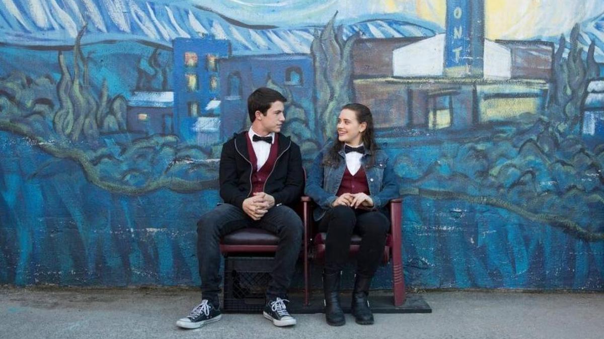 Dylan Minnette and Katherine Langford star in “13 Reasons Why.”