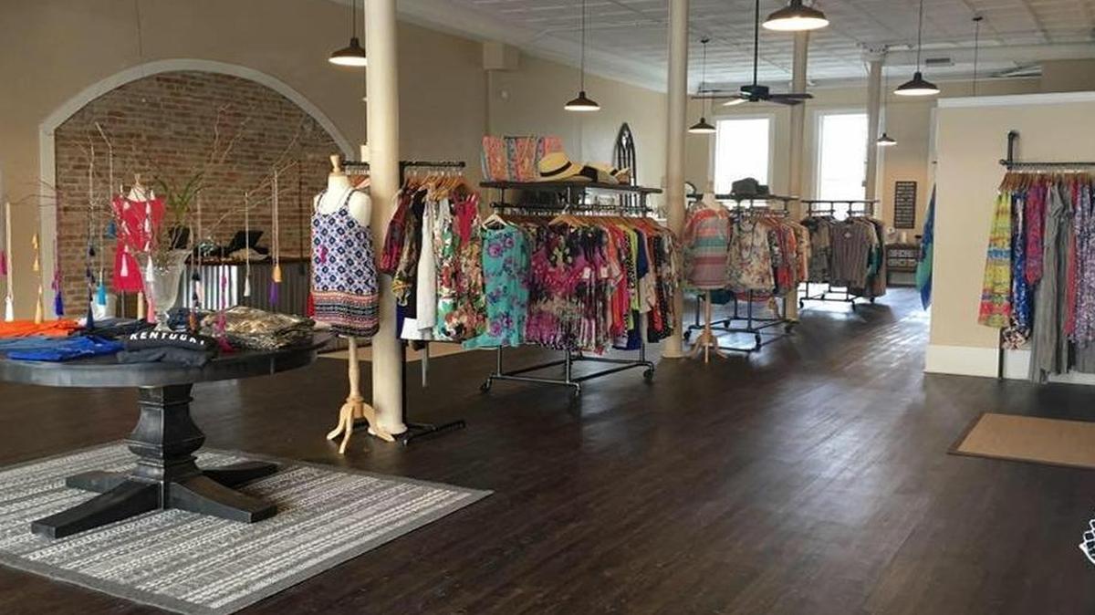 The Prissy Peach, a boutique offering women’s clothing and accessories, plans to open in the former Morris Book Shop location at 882 East High Street. This is the interior of the shop in Winchester.