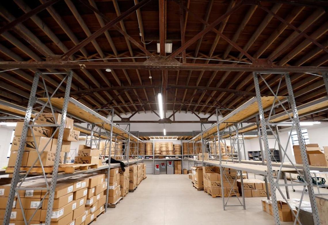The barrel ceiling was maintained and exposed in the newly remodeled International Book Project, 1440 Delaware Avenue.