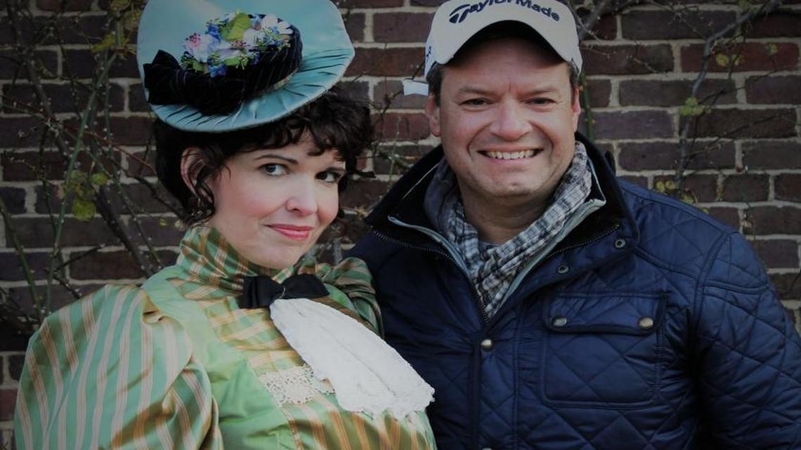 Laurie Genet Preston as Belle Brezing with director Doug High.