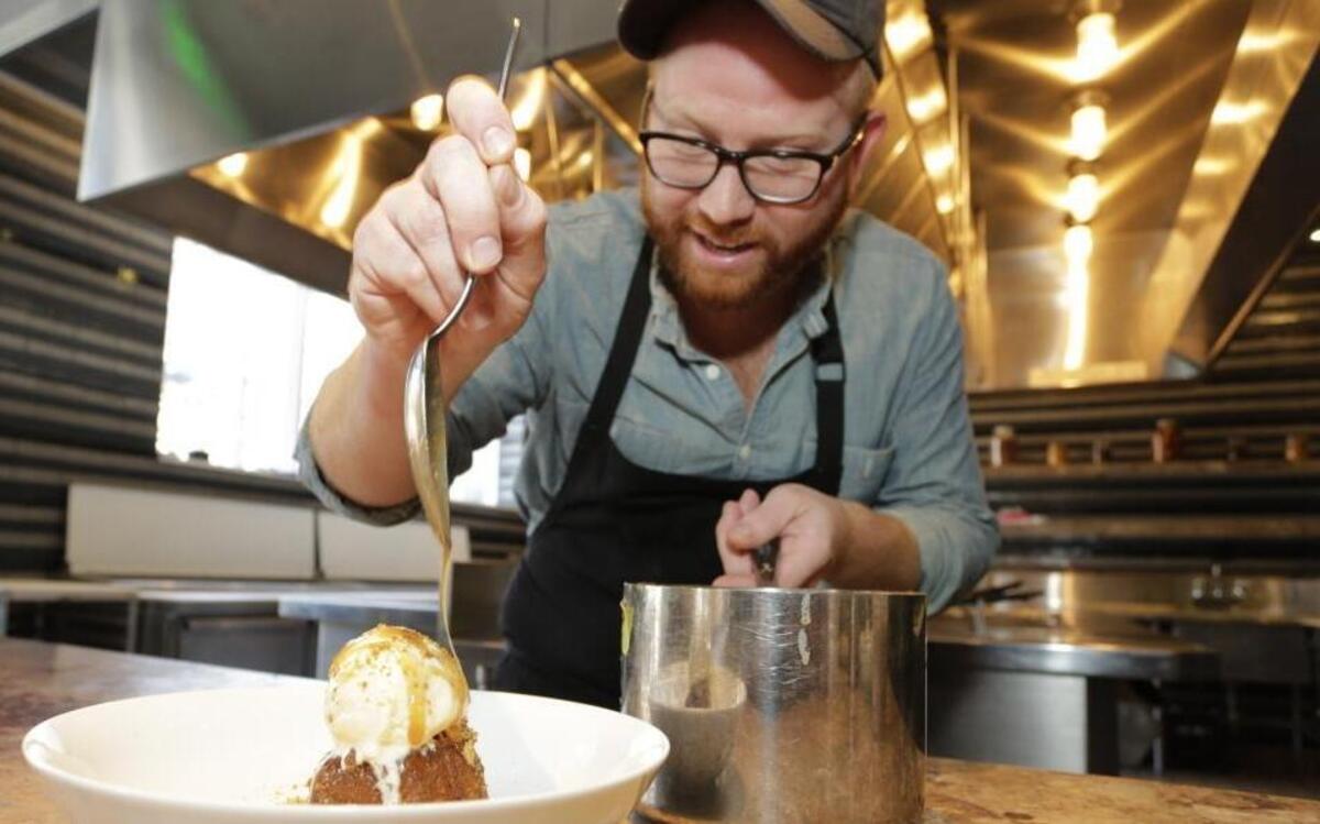 Chef Jonathan Searle’s bourbon banana sticky toffee cake has bourbon in the sauce and in the cake. Bourbon also can make a nice addition to almost anything, from a vinaigrette to marinade for meats.