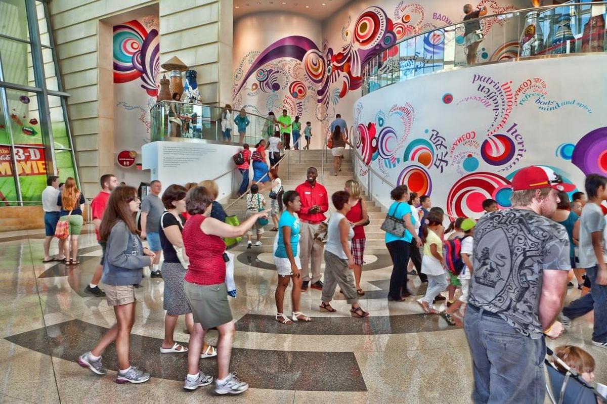 The atrium at World of Coca-Cola.