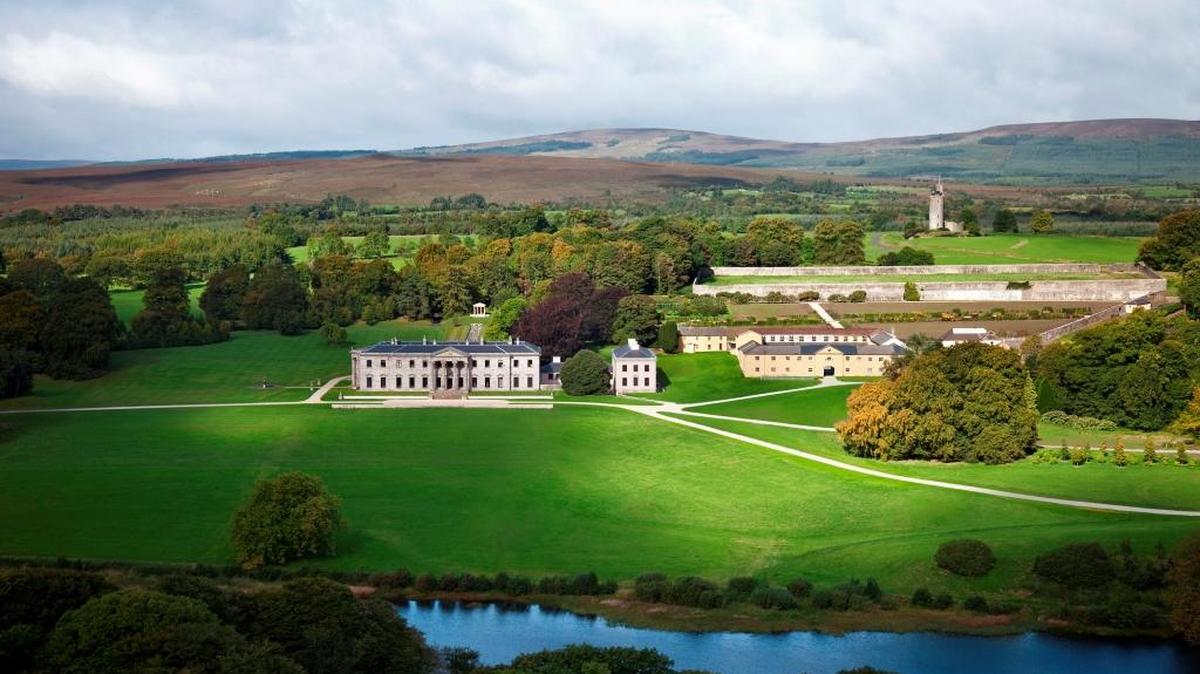 Aerial view of the Ballyfin estate.