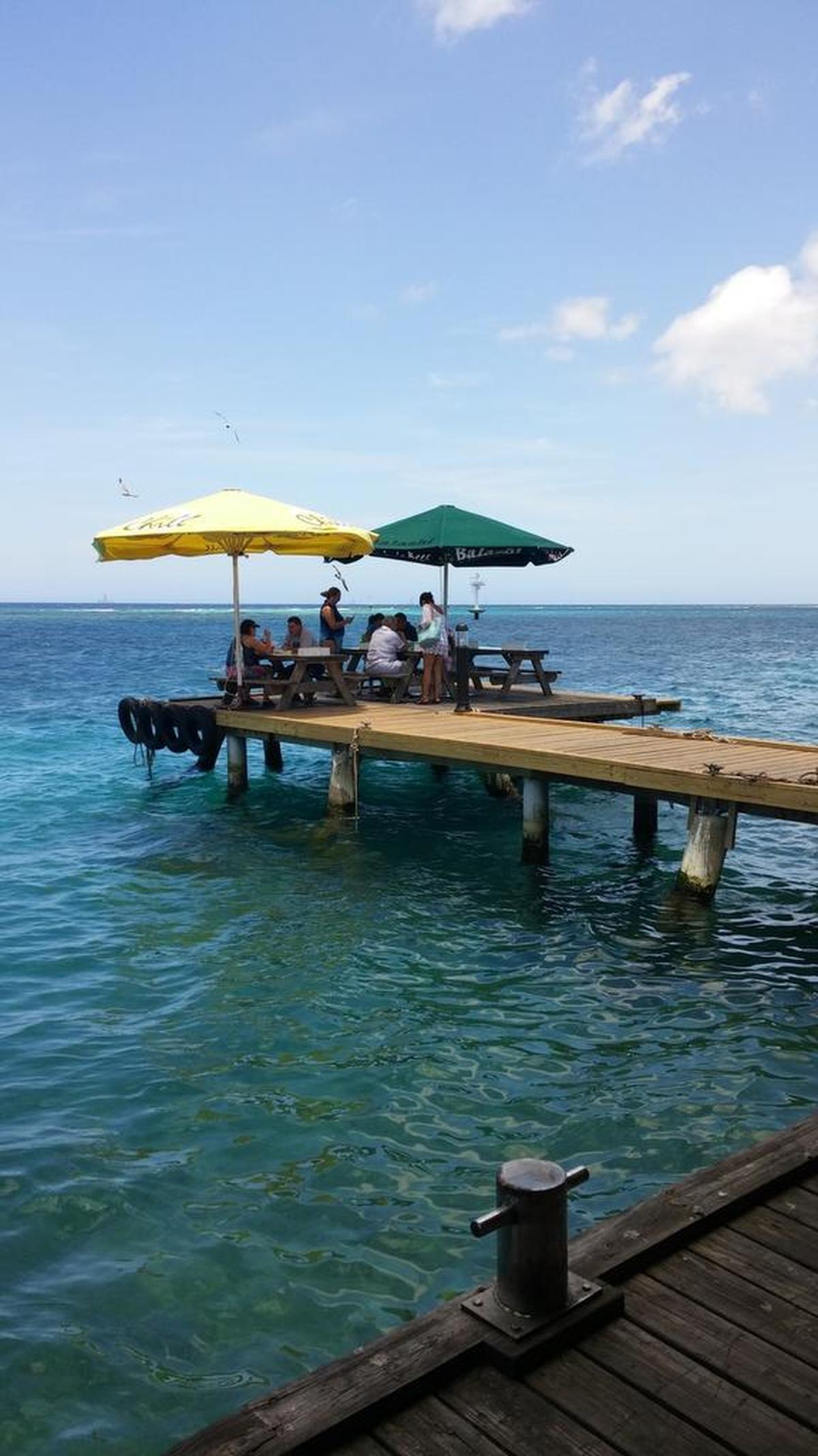 Fishing boats pull up daily at Zeerovers Restaurant to unload their catches.
