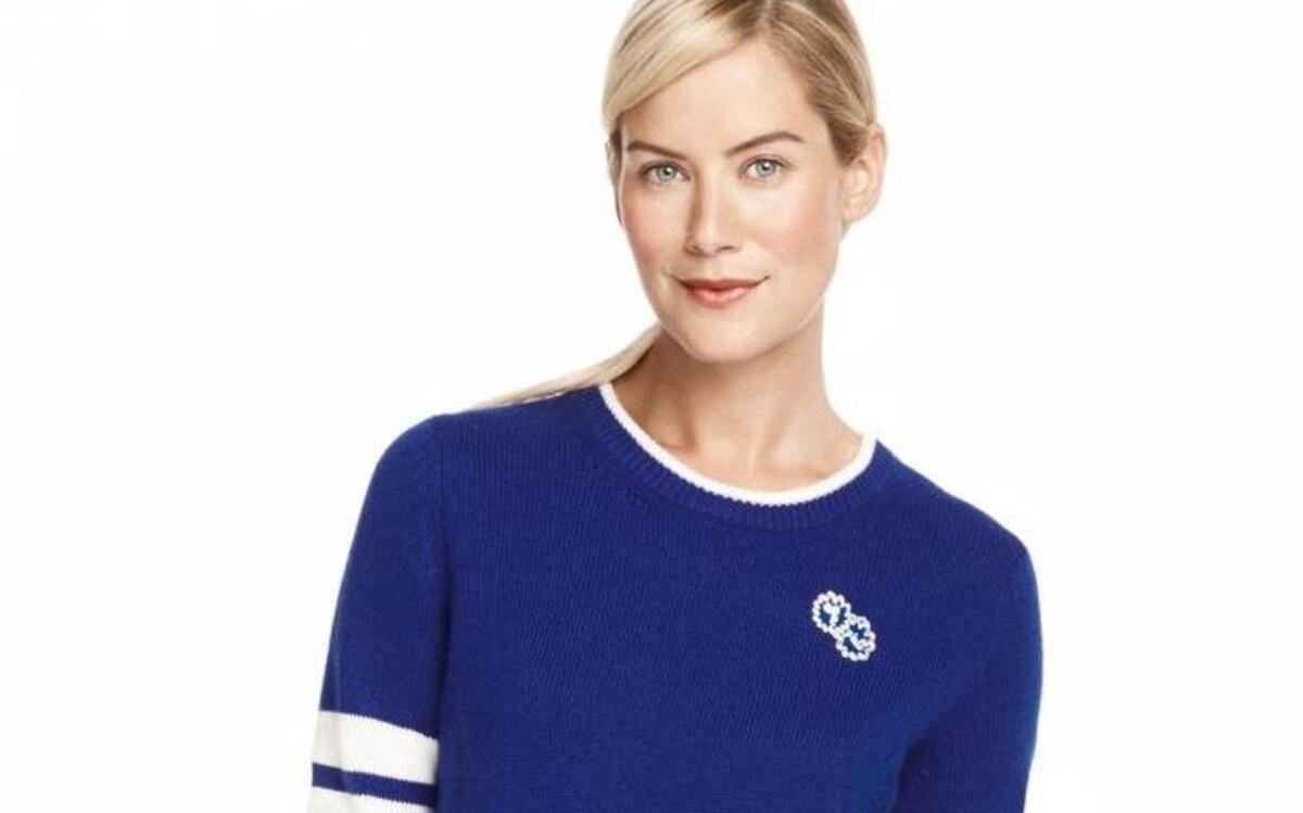 The Tailgate Sweater from Draper James with a cute “Go Y’all” pom pom pin, is $145 at Monkee’s of Lexington.