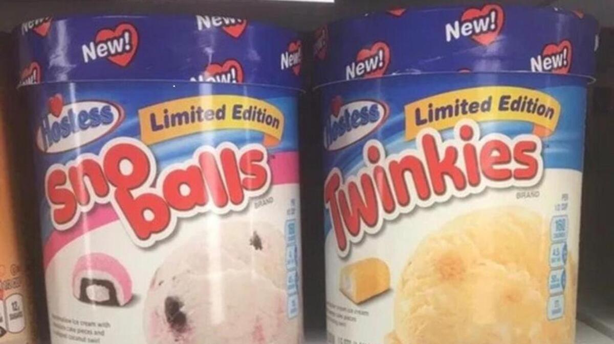 Sno Balls and Twinkies ice cream are now available.