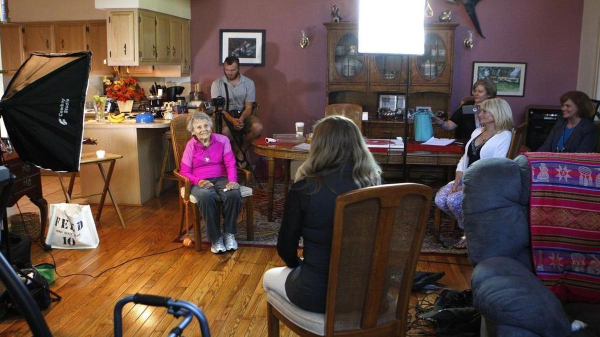 Jane Wilson of Lexington was interviewed for a PBS special about Hospice of the Bluegrass’s Extra Care program, which helps her live at home.