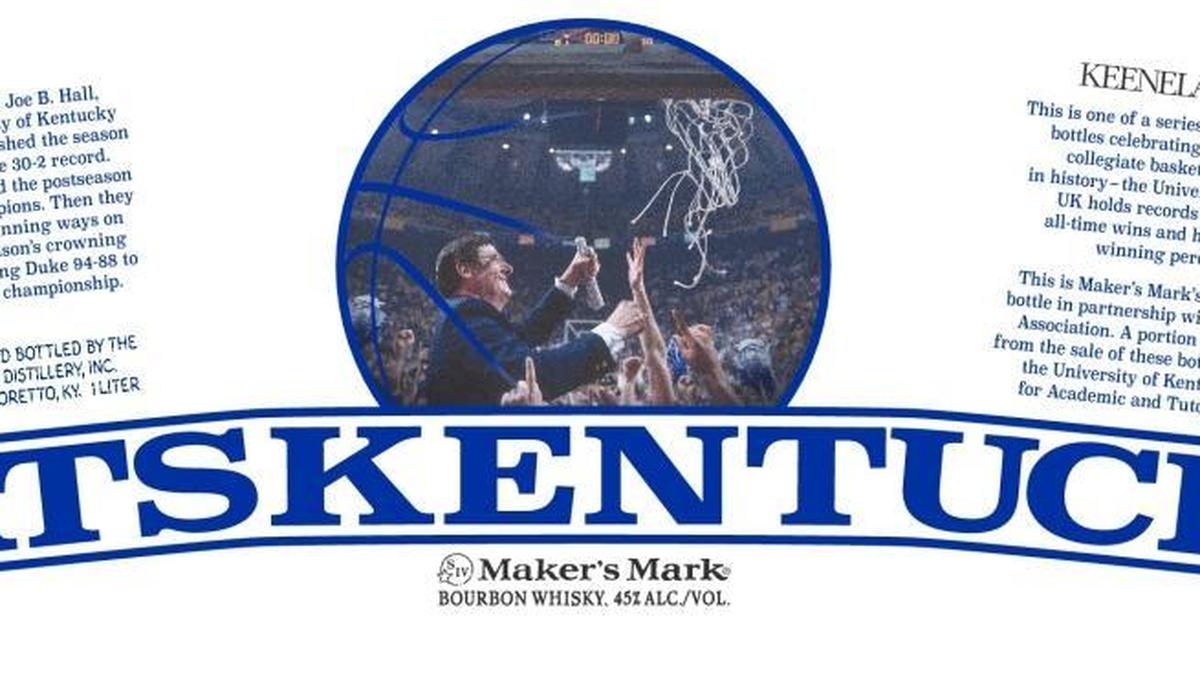 Maker’s Mark received approval on Sunday for this label, featuring Coach Joe B. Hall and honoring the 1978 Wildcats.