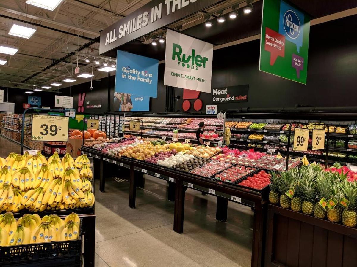Under the Ruler banner, Kroger is testing a new footprint that mimics competitor Aldi, with fresh produce and cheaper prices, mostly store brands.