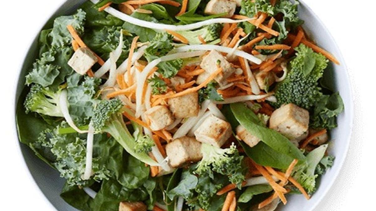 The Sriracha-ginger roasted tofu salad.