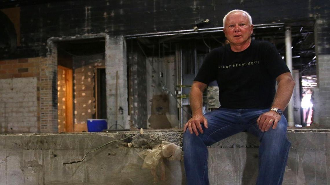 Tom Behr, owner of Pazzo's, Village Idiot and The Beer Trappe, posed last August for a picture inside of what will soon be the Bear & the Butcher restaurant. Photo by Andrea Noall | Staff