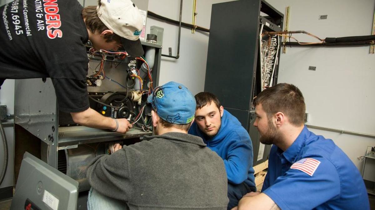 Students at the Building Institute of Central Kentucky in Lexington.