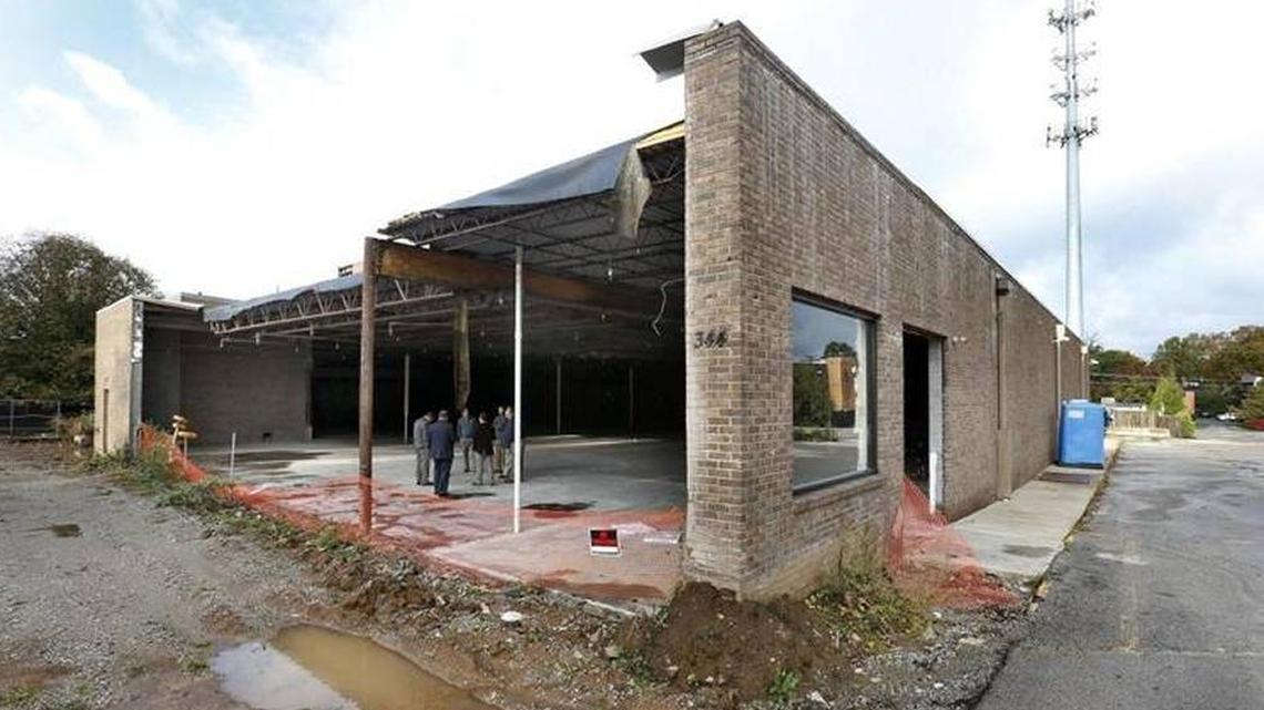 Work on the site never resumed after the front of the former Kroger store was demolished. Laurel Grocery said in October 2017 that details on what will be coming and when should be available soon.