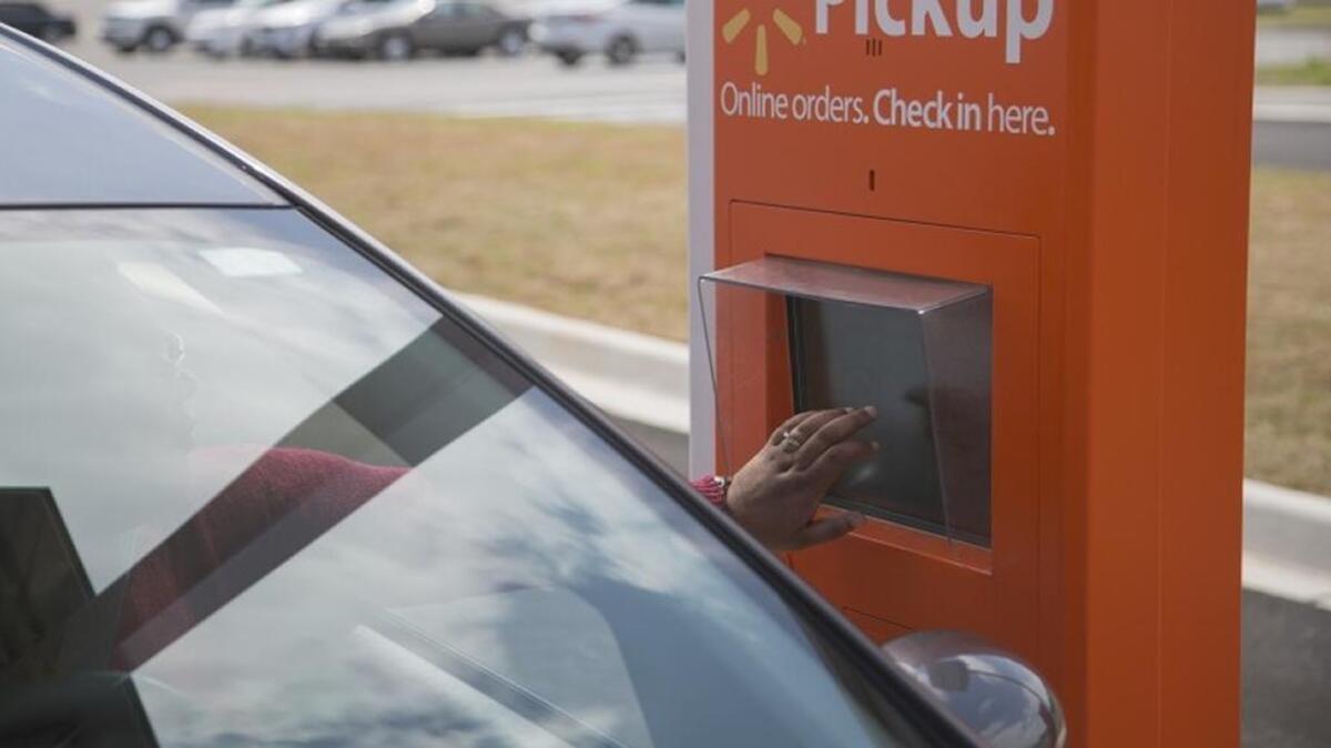 Walmart has added online grocery ordering with pickup at two stores in Lexington, Nicholasville Road and Grey Lag Way at Hamburg, and in Georgetown and in Nicholasville.