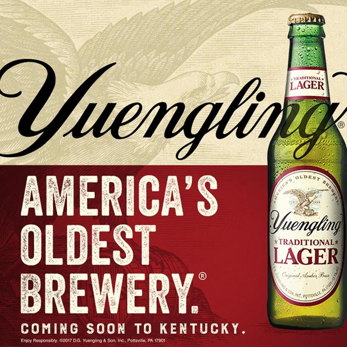Yuengling announced Friday that it will begin distributing in Kentucky in March.