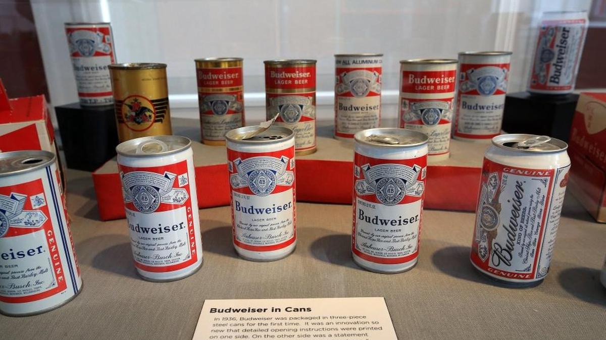 Anheuser-Busch InBev has decided rather than buying as many craft-beer producers as it can, it’s using its resources to buy data — tons of it — through a division called ZX Ventures. With that data, it will determine its idea strategies, products and technologies. A display of the many incarnations of Budweiser beer cans are part of an exhibit at the Old Schoolhouse museum in 2015 in St. Louis.