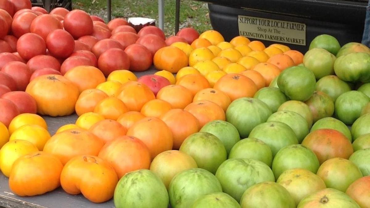 The Lexington Farmers Markets, which sells fresh seasonal produce like tomatoes, has built a following with consumers that resulted in at least $3.2 million sales in 2014. That is expected to grow by 5 percent to 15 percent, to at least $5.2 million, in 2020, according to a new University of Kentucky study on the local food economy.