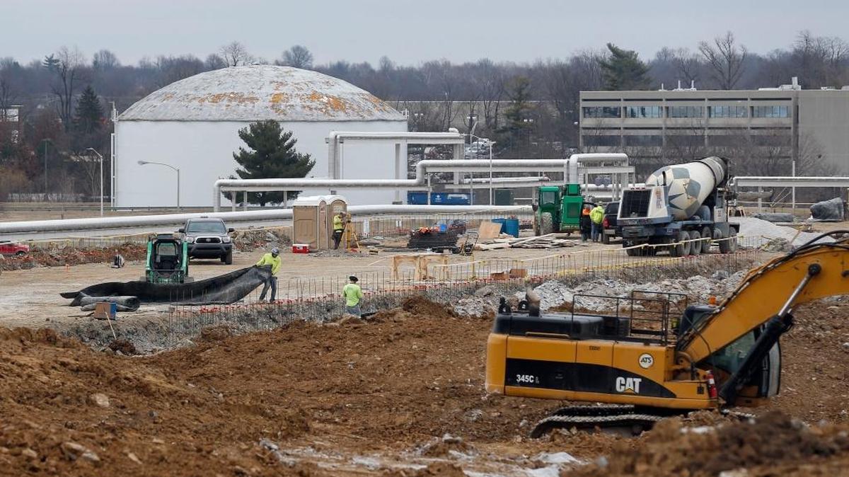 Photo of a FedEx facility under construction on what was formerly Lexmark property at the corner of Newtown Pike and New Circle Rd. in Lexington, Ky., Monday, February 6, 2017. 