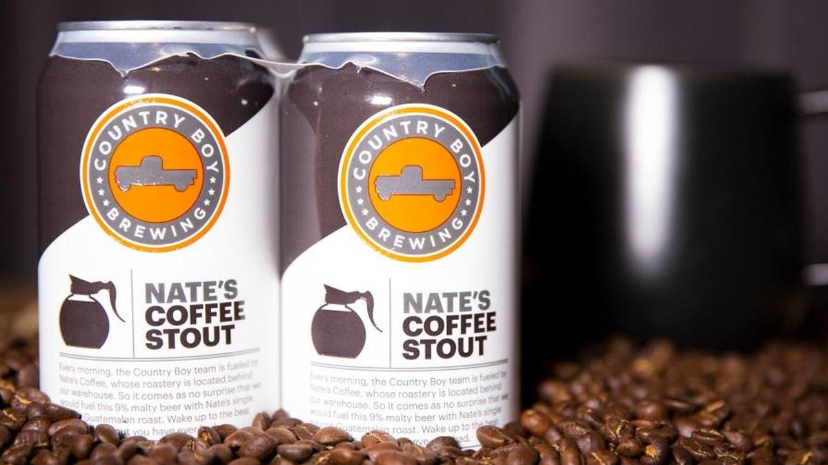 Nate’s Coffee Stout is made by Country Boy Brewing with coffee from local producer Nate’s Coffee.