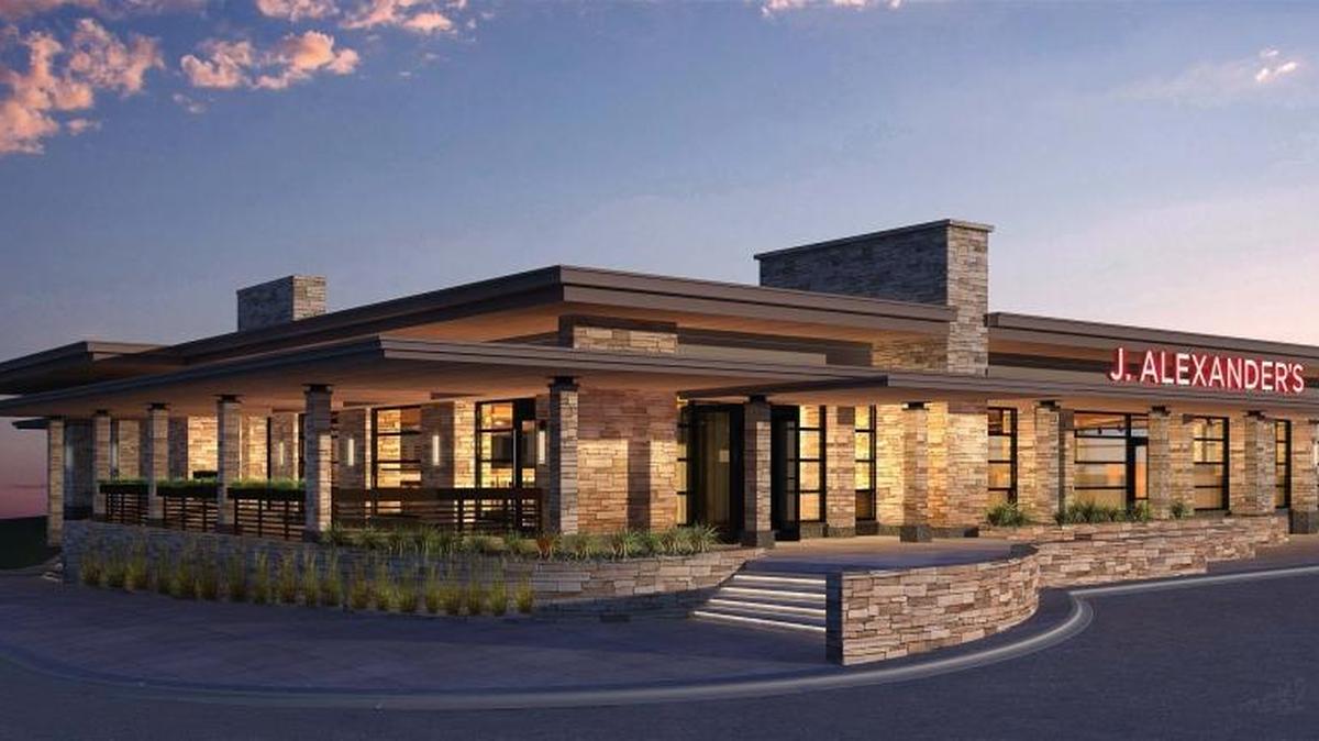 A rendering of the Lexington J. Alexander’s restaurant.