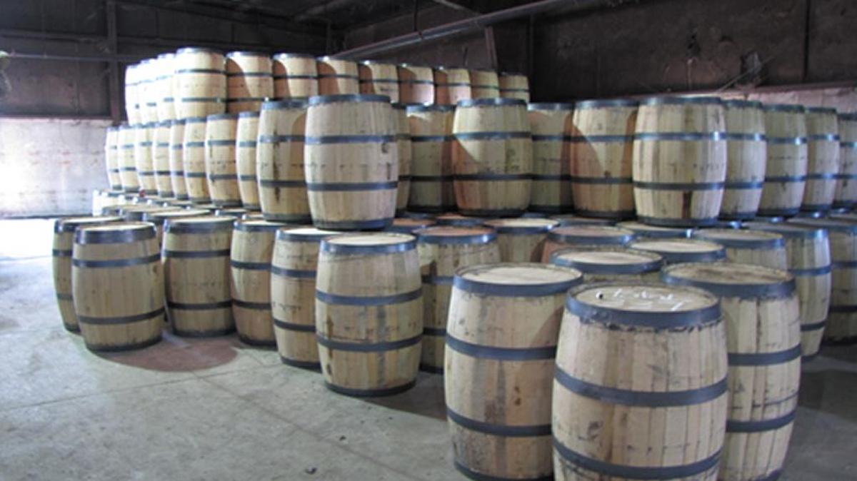 Barrels from Robinson Stave Co., in East Bernstadt