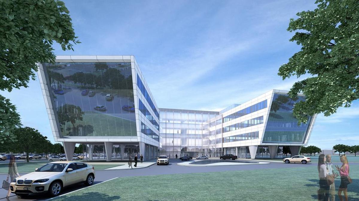 A rendering of the new Valvoline building, which will cost $35 million, off Richmond Road.