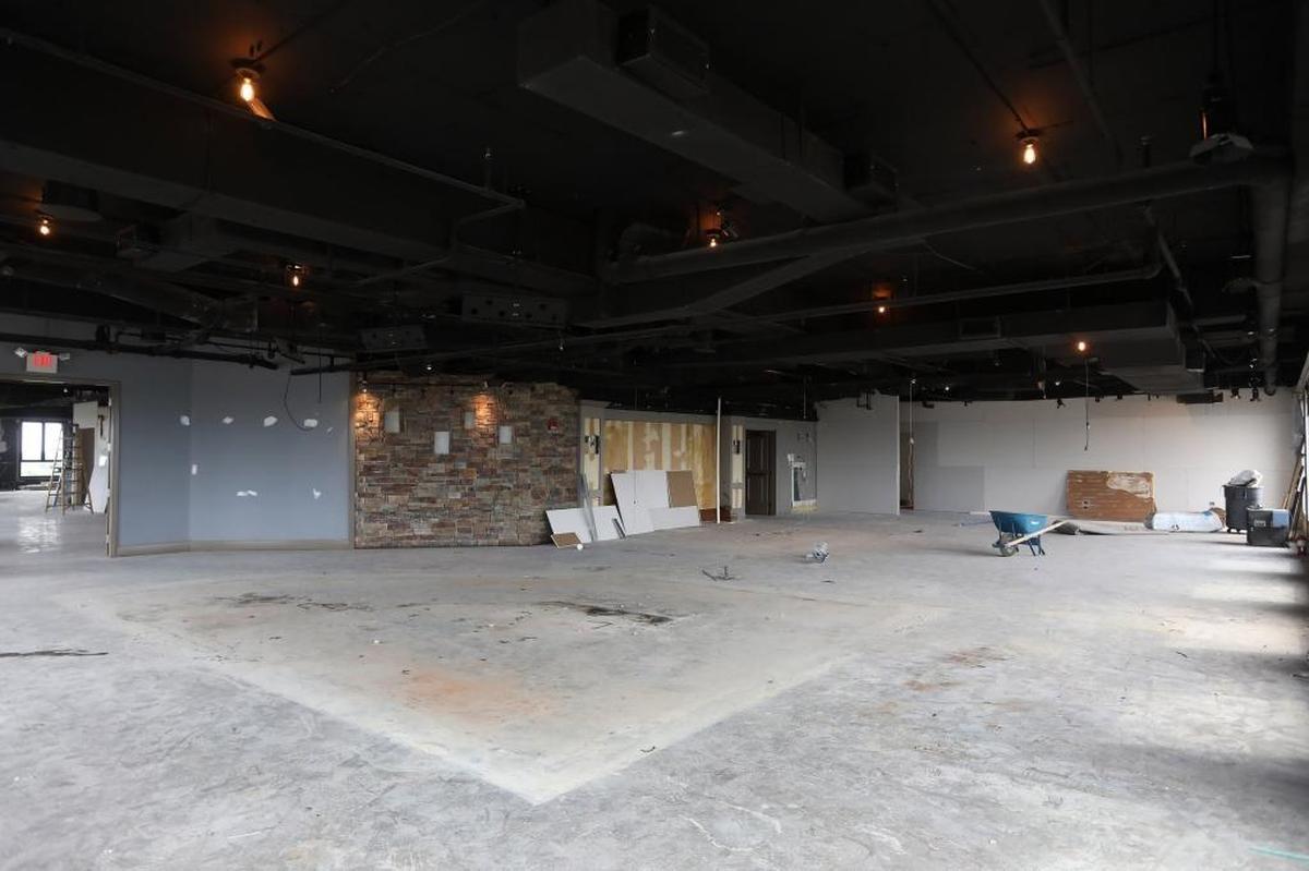 Renovations are in progress as Dupree Catering prepares to open The Mane on Main. This side of the 15th floor was the site of the former Lafayette Club.