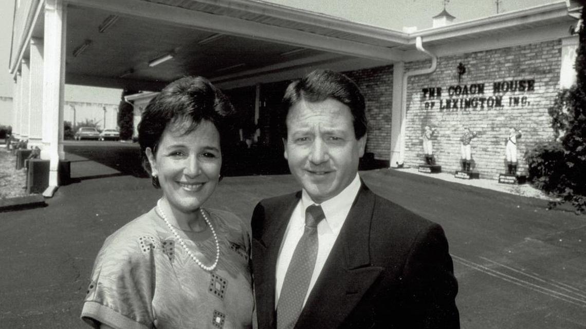 Elizabeth “Tootsie” Nelson and Sam Nelson, owners of The Coach House in July 1990. They bought the restaurant, then Kentucky’s only Mobil Five-Star establishment, from her father, Stanley Demos.