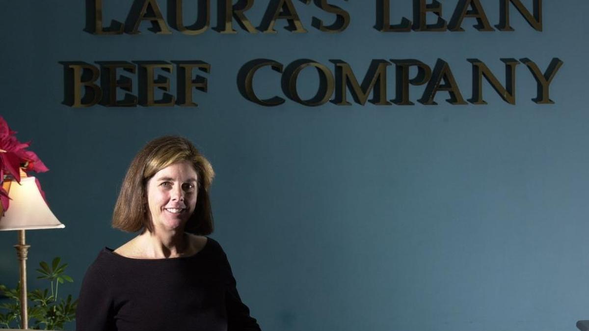 For this 2004 file photo, Laura Freeman, owner of Laura's Lean Beef, was photographed at her office in Lexington. Laura's Lean Beef offered organic, hormone-free meat. It was the first of several businesses she spun off property in Winchester.