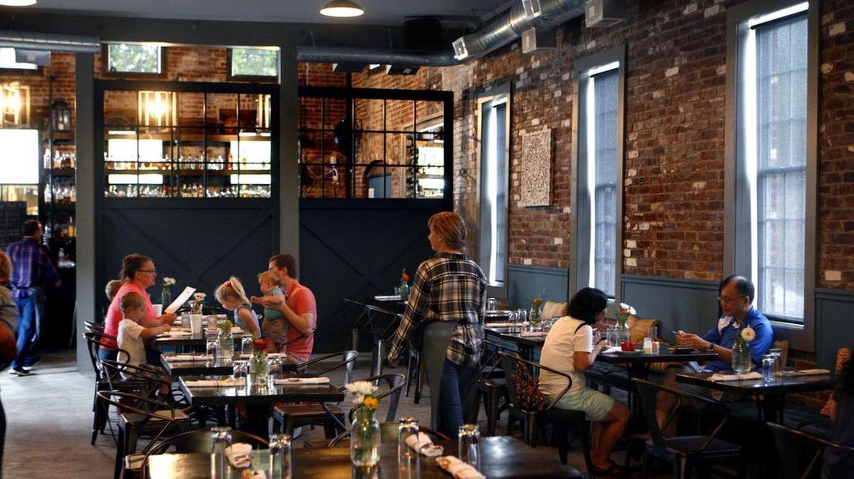 The dining room at Local Feed in Georgetown. The restaurant features farm-to-table fare.